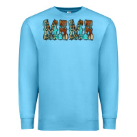 Ocean Blue Mama Turquoise Tooled Premium Sweatshirt - CowCowDesign