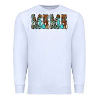 White Mama Turquoise Tooled Premium Sweatshirt - CowCowDesign