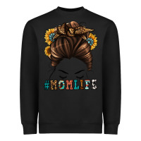 Black mom life messy bun Heavyweight Sweatshirt - Jasminsmagicworld
