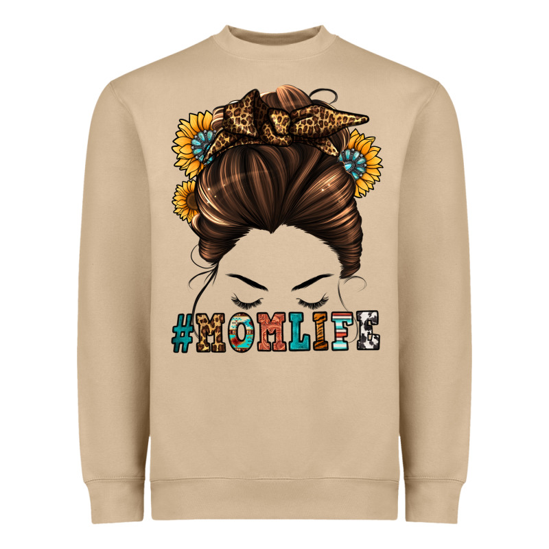 Mom Life Messy Bun Heavyweight Sweatshirt by Jasminsmagicworld | Teevron