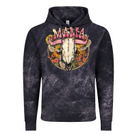 Cloud Black bullskull mama Vintage Hoodie - NancyCooperArtShop