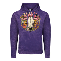 Cloud Purple bullskull mama Vintage Hoodie - NancyCooperArtShop