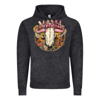 Vintage Black bullskull mama Vintage Hoodie - NancyCooperArtShop