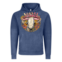 Vintage Denim bullskull mama Vintage Hoodie - NancyCooperArtShop