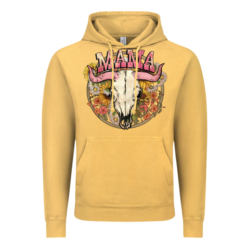 Bullskull Mama Vintage Hoodie by NancyCooperArtShop | Teevron