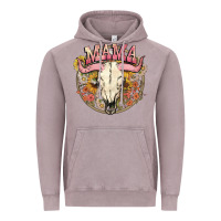 Vintage Zinc bullskull mama Vintage Hoodie - NancyCooperArtShop