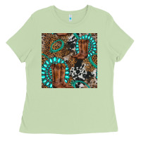 Cowboy Boot And Gemstone Ladies Tee | Teevron