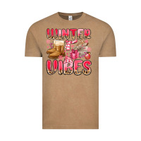 Vintage Coffee pink winter vibes Vintage Tee - MaliasSmallBusiness