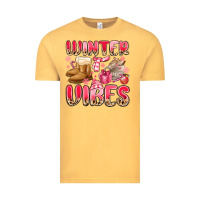 Vintage Mustard pink winter vibes Vintage Tee - MaliasSmallBusiness