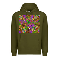 Army Green Mardi Gras with crabs tumbler Premium Hoodie - HowdyJamesFarm
