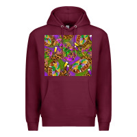 Burgundy Mardi Gras with crabs tumbler Premium Hoodie - HowdyJamesFarm