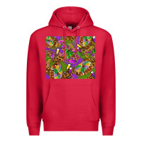 Cardinal Mardi Gras with crabs tumbler Premium Hoodie - HowdyJamesFarm