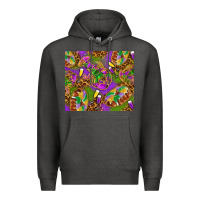 Charcoal Heather Mardi Gras with crabs tumbler Premium Hoodie - HowdyJamesFarm