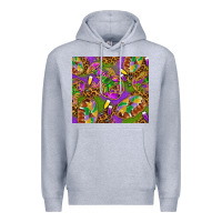 Heather Grey Mardi Gras with crabs tumbler Premium Hoodie - HowdyJamesFarm