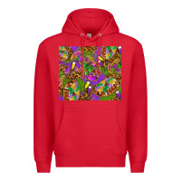 Red Mardi Gras with crabs tumbler Premium Hoodie - HowdyJamesFarm