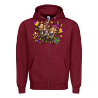 Burgundy Mardi Gras Heifers Zipper Hoodie - HowdyJamesFarm