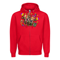 Red Mardi Gras Heifers Zipper Hoodie - HowdyJamesFarm