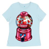 Baby Blue love and candy machine Ladies Tee - AdoDesignShop