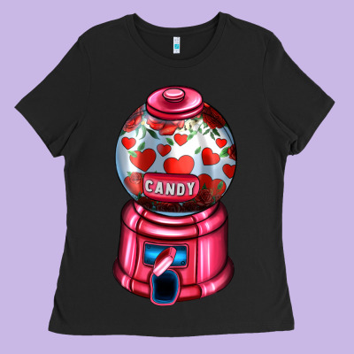 Love And Candy Machine Ladies Tee Designed By Adodesignshop