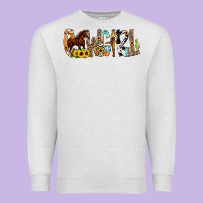 Cowgirl Horse Min Premium Sweatshirt Designed By Cowcowdesign