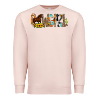 Pale Pink Cowgirl Horse Min Premium Sweatshirt - CowCowDesign