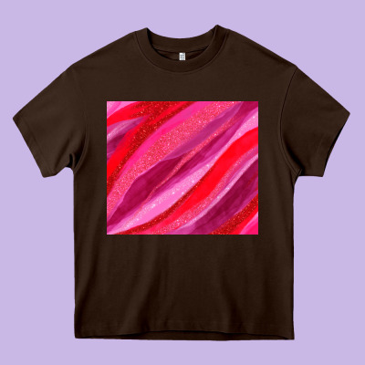 Valentines Day Glitter And Watercolor Heavy Core Tee Designed By Adodesignshop