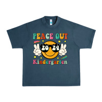 Midnight Navy peace out 2024 kindergarten Urban Heavy Tee - JahusDesignShop