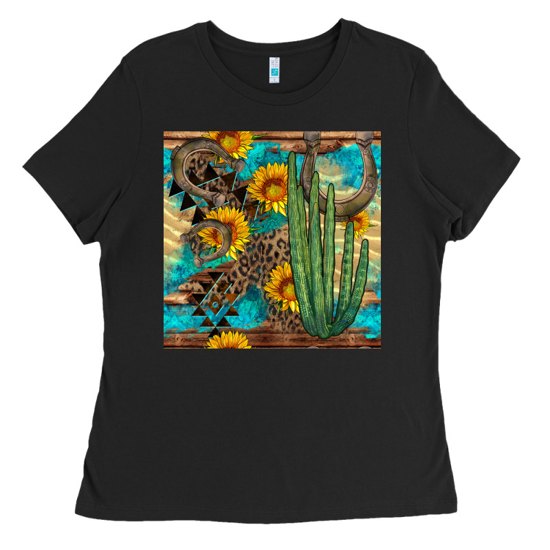 Horseshoe And Cactus Ladies Tee by BundleAndBundleShop | Teevron