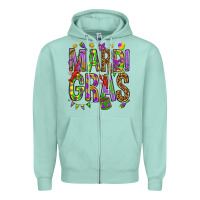 Seafoam Mardi Gras Zipper Hoodie - HowdyJamesFarm