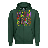 Sports Green Mardi Gras Zipper Hoodie - HowdyJamesFarm