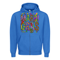 True Royal Mardi Gras Zipper Hoodie - HowdyJamesFarm