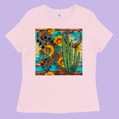 Horseshoe And Cactus Ladies Tee Designed By Bundleandbundleshop