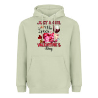 Matcha just a girl who loves valentine's day Heavyweight Hoodie - OliviaCreatesArt