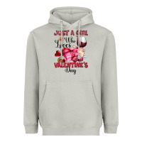 Moon Dust just a girl who loves valentine's day Heavyweight Hoodie - OliviaCreatesArt