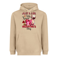 Mushroom just a girl who loves valentine's day Heavyweight Hoodie - OliviaCreatesArt