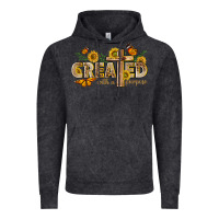 Vintage Black created with a purpose with sunflower and butterfl Vintage Hoodie - NancyCooperArtShop