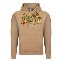 Vintage Coffee created with a purpose with sunflower and butterfl Vintage Hoodie - NancyCooperArtShop
