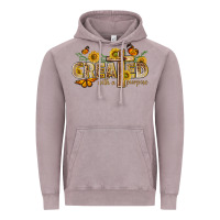 Vintage Zinc created with a purpose with sunflower and butterfl Vintage Hoodie - NancyCooperArtShop
