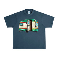 Midnight Navy caravan Urban Heavy Tee - MaliasSmallBusiness