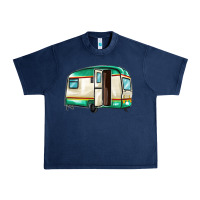Navy caravan Urban Heavy Tee - MaliasSmallBusiness