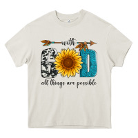 Cream with god all things are possible Heavy Core Tee - Artiststas