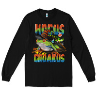 Black Hocus Croakus Halloween Frog Long Sleeve Tee - LillyAllenDesigns