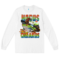 White Hocus Croakus Halloween Frog Long Sleeve Tee - LillyAllenDesigns
