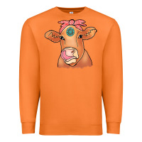 Carrot Cow  Turquoise Premium Sweatshirt - CowCowDesign