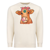 Sandshell Cow  Turquoise Premium Sweatshirt - CowCowDesign