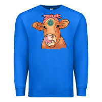 True Royal Cow  Turquoise Premium Sweatshirt - CowCowDesign