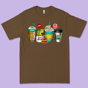 School Bus Driver Coffee Cups Premium Tee Designed By Jasminsmagicworld