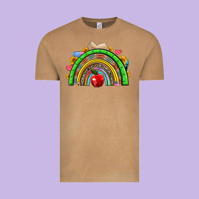 School Rainbow Vintage Tee Designed By Nancycooperartshop