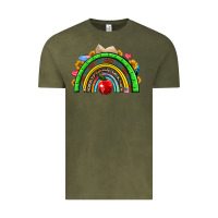 Vintage Olive school rainbow Vintage Tee - NancyCooperArtShop