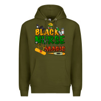 Army Green Black Nurse magic Premium Hoodie - HowdyJamesFarm